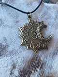 Sun And Moon Chakras Pendant. Original Design By Enlighten. Sun Jewelry / Moon Jewelry/ Flower Of Life Jewelry/ Chakras Jewelry