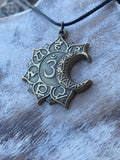 Sun And Moon Chakras Pendant. Original Design By Enlighten. Sun Jewelry / Moon Jewelry/ Flower Of Life Jewelry/ Chakras Jewelry