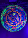 odiac Bamboo Parasol – UV Blacklight Reactive Festival Umbrella by Melanie Bodnar