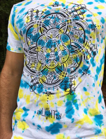 Cubular Organic Tye Dye Tee - Enlighten Clothing Co.