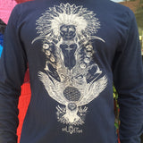Native Totem Animal Spirit Organic Cotton Sacred Geometry Long Sleeve Shirt