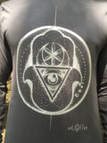 Hamsa Organic Cotton Long Sleeve Seeds Of Life Sacred Geometry Shirt