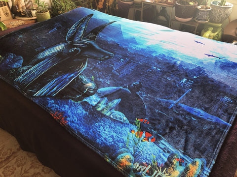 Anubis Fleece Blanket - Enlighten Clothing Co.