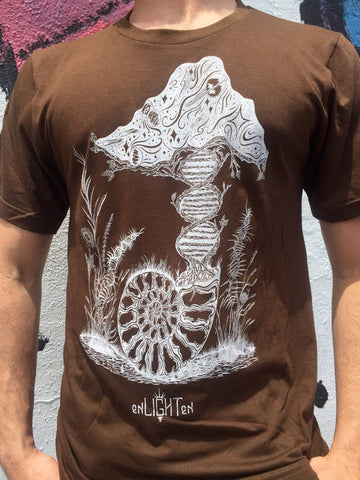 DNA Tree, Ringspun Organic Cotton Bamboo Tee, Tree Of Life, Double Helix, Space Mushroom, Golden Ratio