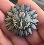 Earth Day, Seize The Day Antique Gold Lapel Pin
