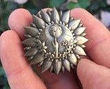 Earth Day, Seize The Day Antique Gold Lapel Pin