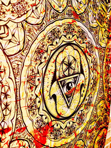 Hamsa Sacred Geometry Tapestry