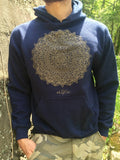Elevation Sacred Geometry Gold Print Hoodie By I Am Electric