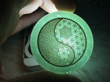 Crystal Flower Of Life Pendant Yin Yang - Enlighten Clothing Co.