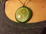 Crystal Flower Of Life Pendant Yin Yang - Enlighten Clothing Co.