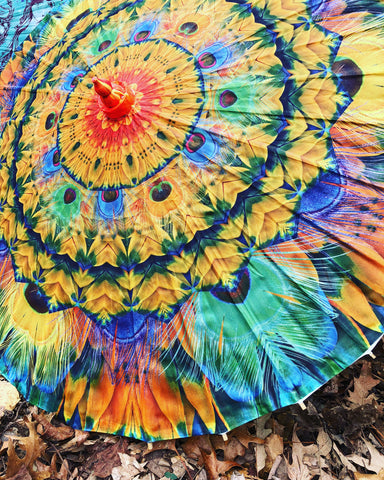 Feather Kaleidoscope Parasol - homeandgiftonline