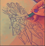 Crystal Cactus Pendant / Hand Drawn Design By Melanie Bodnar / Enlighten Clothing Co. / Cactus Jewelry/ Crystal Jewelry