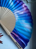 Lightning On The Beach Hand Fan – Lightning Bolt Design, Silent, Lightweight, Perfect for Festivals, Summer Fashion, Unique Beach Accessory