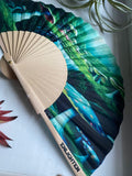 Mushroom Garden Hand Fan – Silent, Lightweight, Hand-Painted, Festival Accessory, Nature-Inspired Art, Eco-Friendly