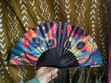 Alien Cat Hand Fan – Festival Fashion, Small Hand Fans, Unique Cat Art, Silent, Lightweight, Portable, Eco-Friendly Wholesale Fans Lot