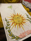 Tapestry / Luna Moth / Sun / Festival Tapestry