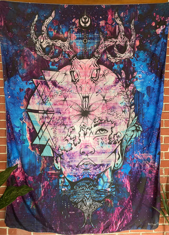 Tapestry / Moons / Crystals / Natural Mystic / Festival Tapestry