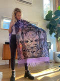 Pashmina / Fathoms Below Mermaid Pashmina / Original Art By Melanie Bodnar / Festival Pashmina / Enlighten Clothing Co