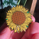 Sunflower of Life Hat Pin – Sacred Geometry Jewelry by Enlighten