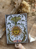 Luna Moth and Sun Pin – Wearable Art, Tarot-Inspired Design, Hat Pin, Lapel Pin, Luna Moth Art, Boho Accessories by Melanie Bodnar