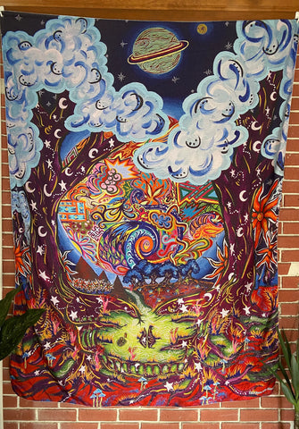 Tapestry / Hidden Stealy / Steal Your Face Art / Fantasy Art / Festival Tapestry