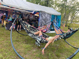 Cicada Mandala Hammock – Double Ply, Hand-Drawn Design by Melanie Bodnar, Sublimated Festival Gear, Easy Setup with Carabiners & Ropes