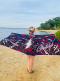 Forever Grateful Pashmina – Handcrafted Festival Fashion, Unique Artwork by Melanie & Justin Chamberlain, Double Ply Viscose Acrylic Scarf