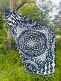 Cicada Mandala Hammock – Double Ply, Hand-Drawn Design by Melanie Bodnar, Sublimated Festival Gear, Easy Setup with Carabiners & Ropes