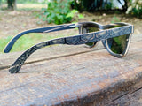 Zebra Engraved Wooden Sunglasses - Hives Mind – Limited Edition by Enlighten Clothing Co.