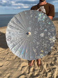 Star Field High Visibility Bamboo Parasol, Great For Raves, Music Festivals, And All Outdoor Events / Enlighten Clothing Co