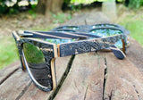 Zebra Engraved Wooden Sunglasses - Hives Mind – Limited Edition by Enlighten Clothing Co.