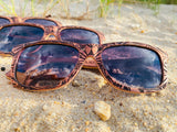 Brown Engraved Wooden Sunglasses - LOTUS – Limited Edition by Enlighten Clothing Co.