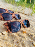 Brown Engraved Wooden Sunglasses - LOTUS – Limited Edition by Enlighten Clothing Co.