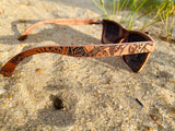 Brown Engraved Wooden Sunglasses - LOTUS – Limited Edition by Enlighten Clothing Co.