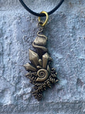 Crystal Ratio Ammonite Pendant By Enlighten Clothing Co Original Art By Melanie Bodnar / Crystal Jewelry