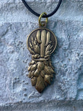 Crystal Cactus Pendant / Hand Drawn Design By Melanie Bodnar / Enlighten Clothing Co. / Cactus Jewelry/ Crystal Jewelry