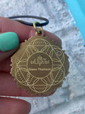 Intergalactic Transporter Pendant Original Sacred Geometry Jewelry by Enlighten / Hand Drawn By Glenn Thomson