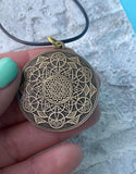 Eternal Teacher Pendant Original Sacred Geometry Jewelry by Enlighten / Hand Drawn By Glenn Thomson