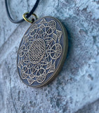 Eternal Teacher Pendant Original Sacred Geometry Jewelry by Enlighten / Hand Drawn By Glenn Thomson
