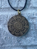 Eternal Teacher Pendant Original Sacred Geometry Jewelry by Enlighten / Hand Drawn By Glenn Thomson