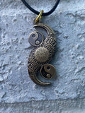 Infinity Pendant Original Sacred Geometry Jewelry by Enlighten / Hand Drawn By Melanie Bodnar / Yin Yang / Crop circle / Mandala