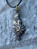 Crystal Ratio Ammonite Pendant By Enlighten Clothing Co Original Art By Melanie Bodnar / Crystal Jewelry