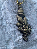 Crystal Ratio Ammonite Pendant By Enlighten Clothing Co Original Art By Melanie Bodnar / Crystal Jewelry