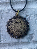 Intergalactic Transporter Pendant Original Sacred Geometry Jewelry by Enlighten / Hand Drawn By Glenn Thomson