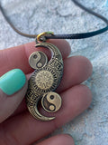 Infinity Pendant Original Sacred Geometry Jewelry by Enlighten / Hand Drawn By Melanie Bodnar / Yin Yang / Crop circle / Mandala