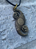 Infinity Pendant Original Sacred Geometry Jewelry by Enlighten / Hand Drawn By Melanie Bodnar / Yin Yang / Crop circle / Mandala