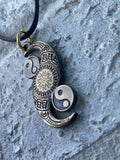 Infinity Pendant Original Sacred Geometry Jewelry by Enlighten / Hand Drawn By Melanie Bodnar / Yin Yang / Crop circle / Mandala