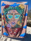 Caught A Vibe Blanket / Painting By Enlighten Artist And Co-Owner Melanie Bodnar.