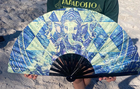 Ganesh Bamboo Hand Fan – Design By Justin Chamberlain / Enlighten Clothing Co.