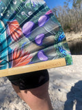 Mushroom Goddess 2  Bamboo Folding Hand Fan –  Design / Painting by Melanie Bodnar, Festival Accessory